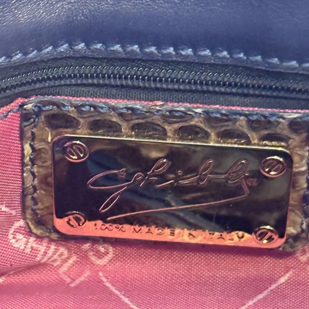 Ghibli Genuine Python‎ Skin Handbag Italian Designer